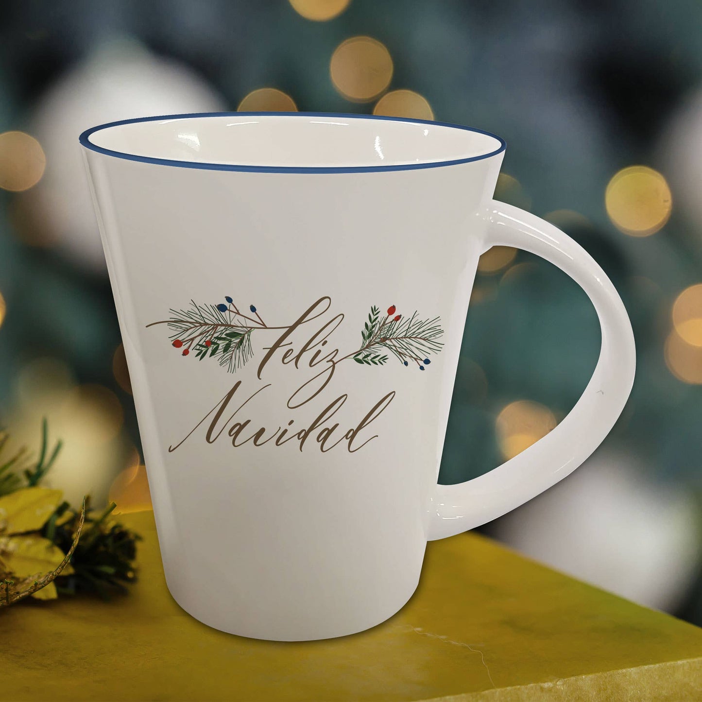 Ceramic Mug Feliz Navidad Luke 2:10