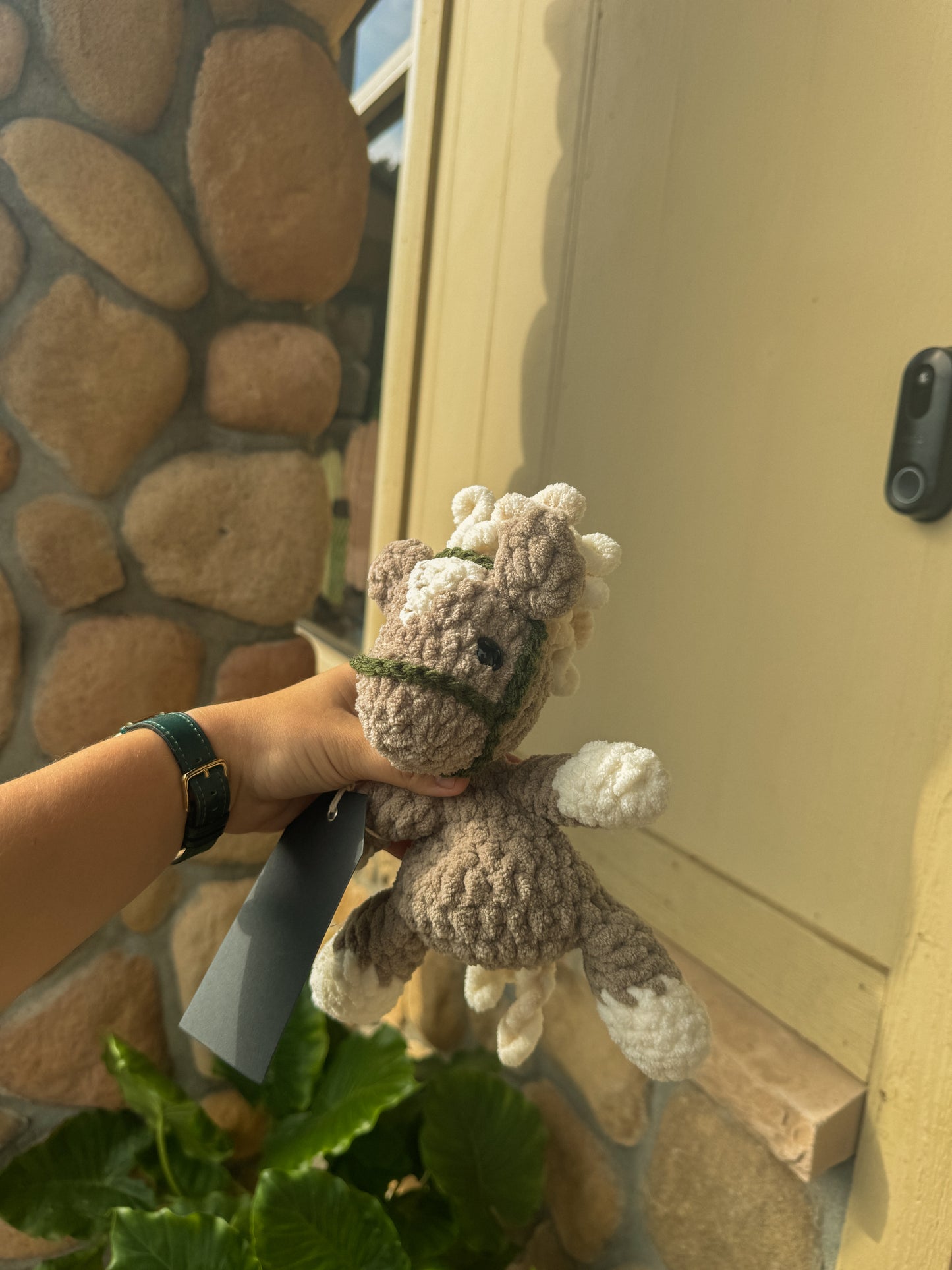 Handmade crochet horse