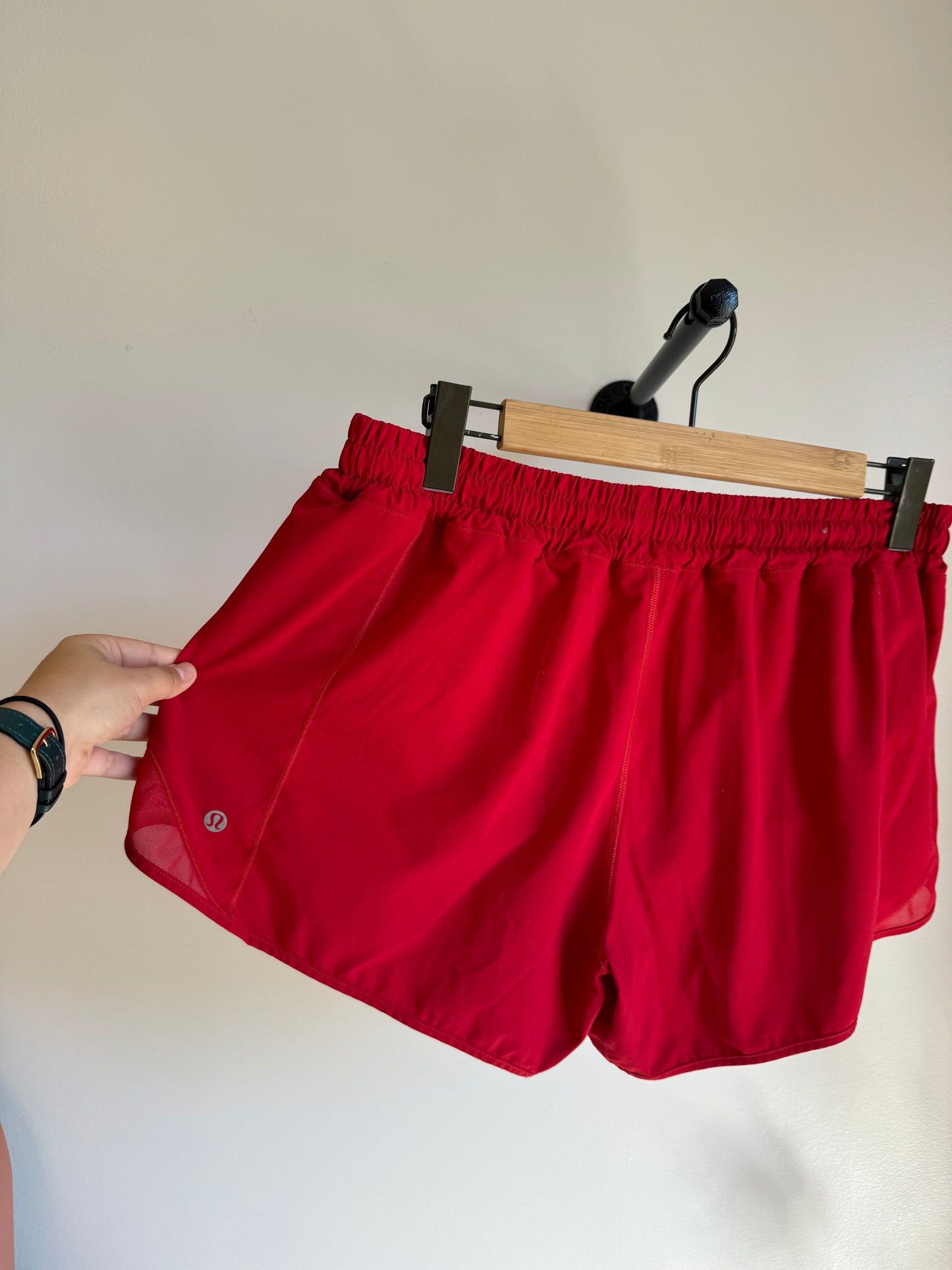 Carnation red Lulu hotty hot shorts
