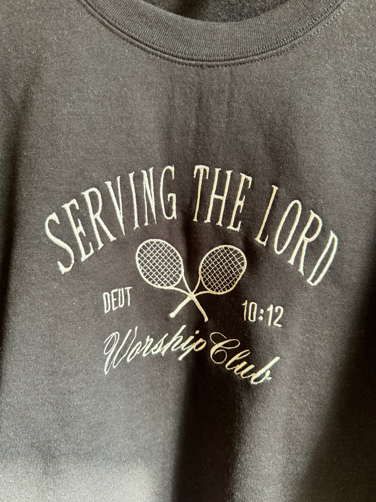 Embroidered Serving The Lord Sweatshirt