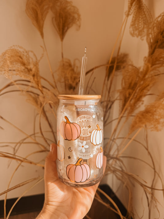 Pumpkin glass cup gift set