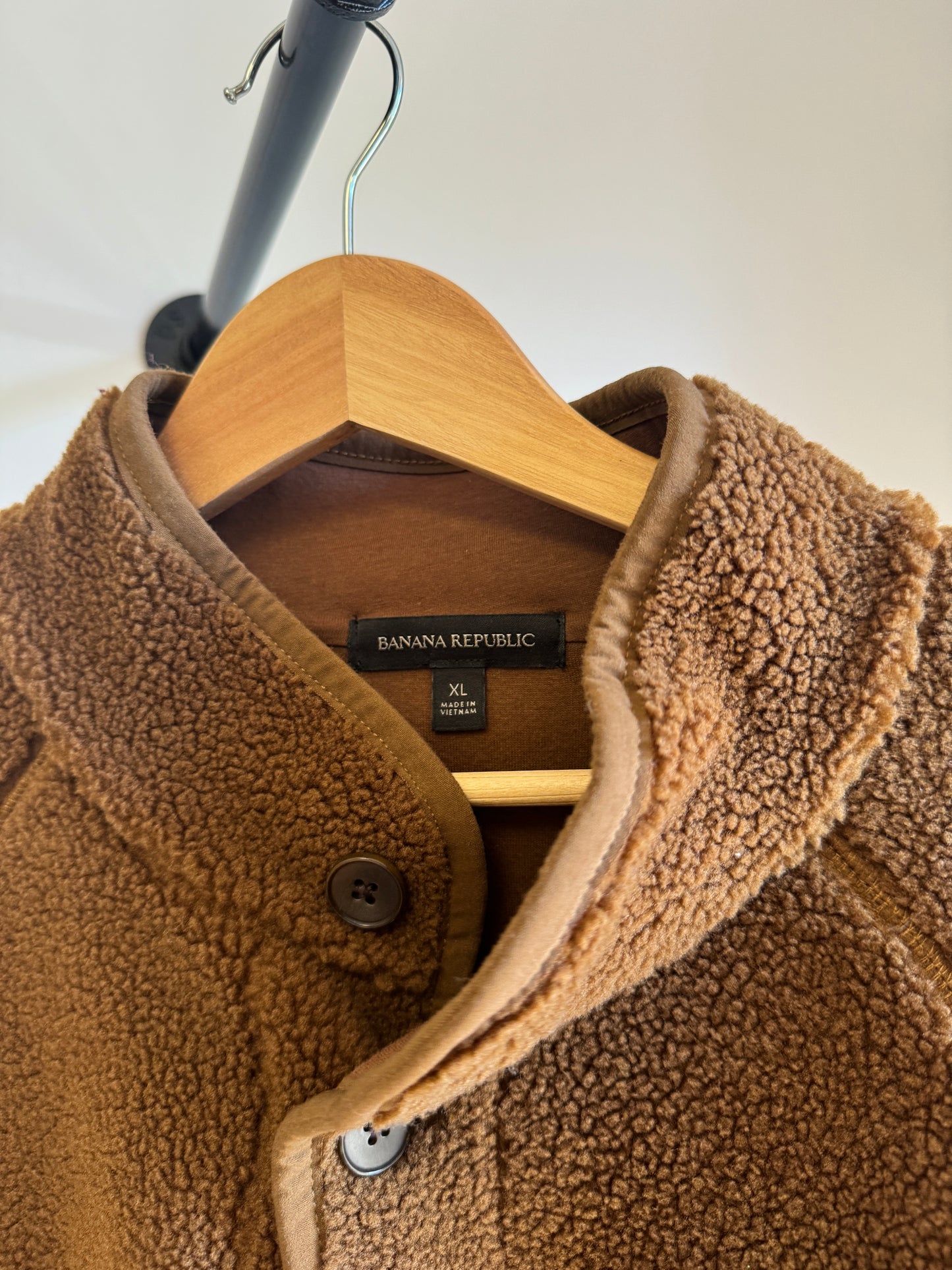 Brown fuzzy Sherpa jacket