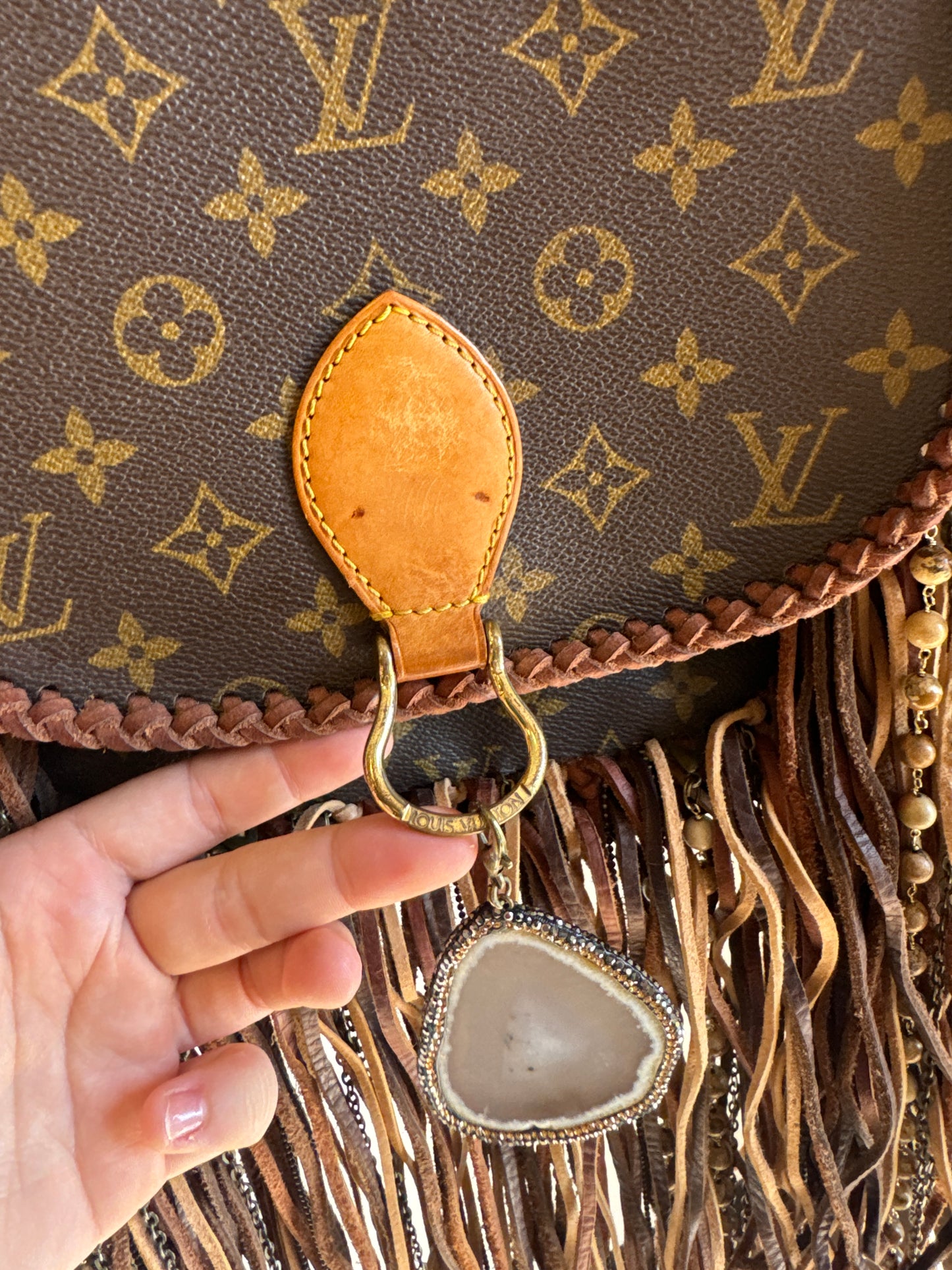 Luxury brand* vintage boho LV bag