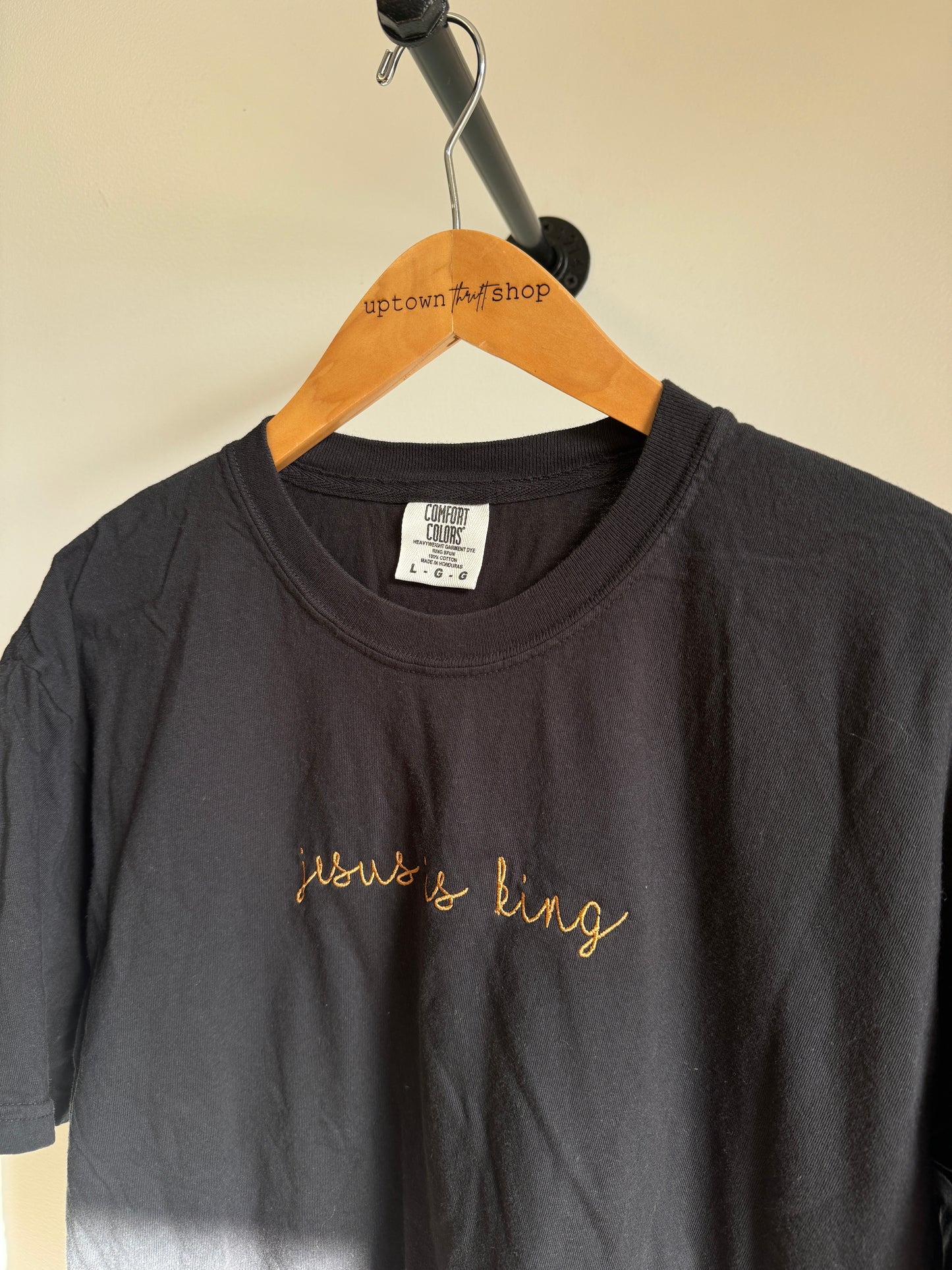 Embroidered 'Jesus Is King' Tee