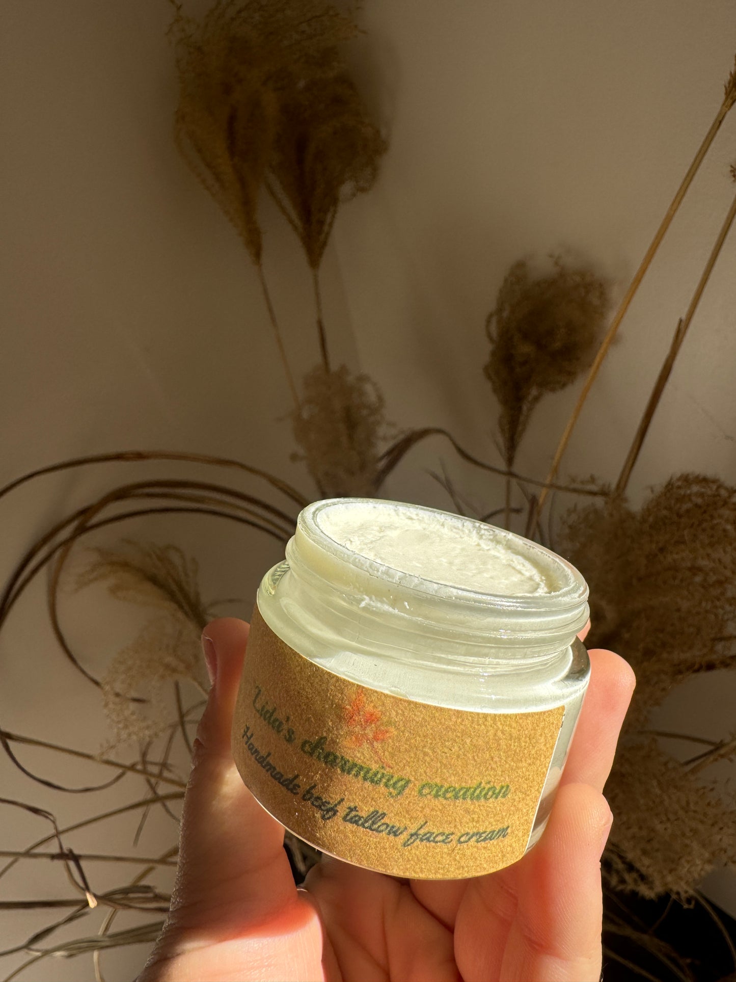 Homemade beef tallow face moisturizer  ￼