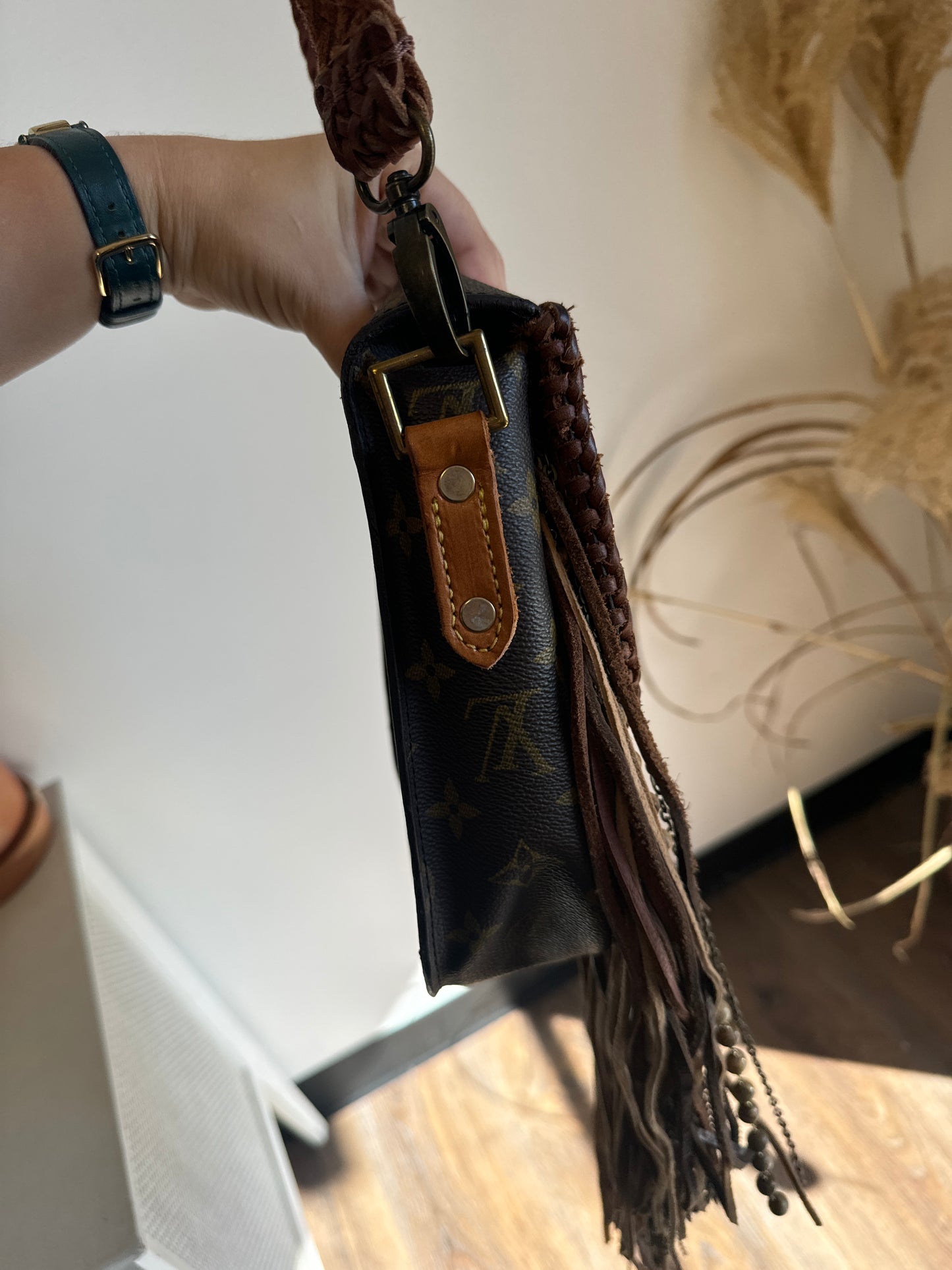 Luxury brand* vintage boho LV bag